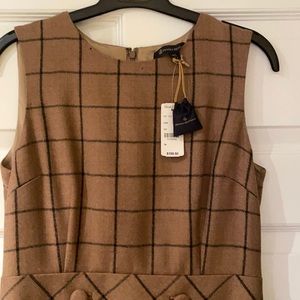 Brand new camel and black plaid dress